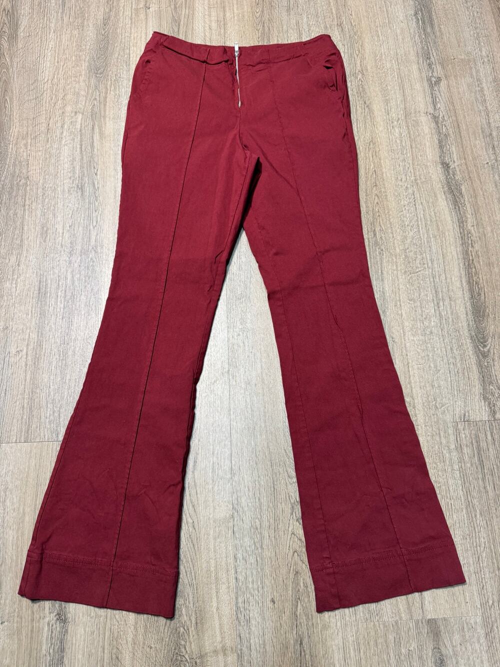 Free People Women's Burgundy Flare Pants